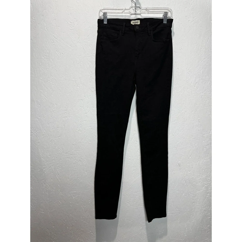 L'AGENCE Margot High Rise Skinny Jeans Black Size 29 Made in‎ USA